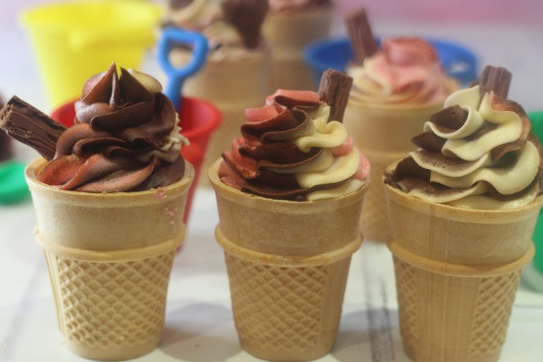 Neapolitan Cupcake Cones