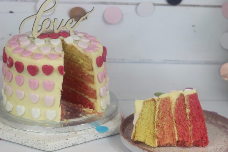Valentine’s Day Ombre Cake