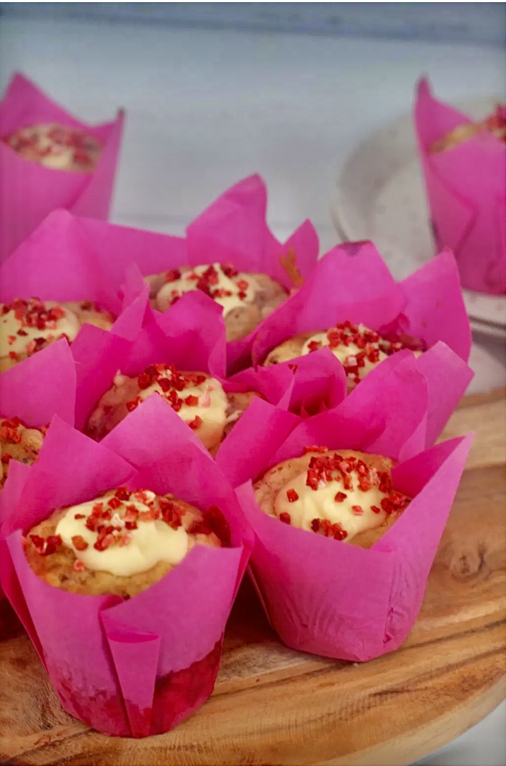Strawberry & White Chocolate Muffins