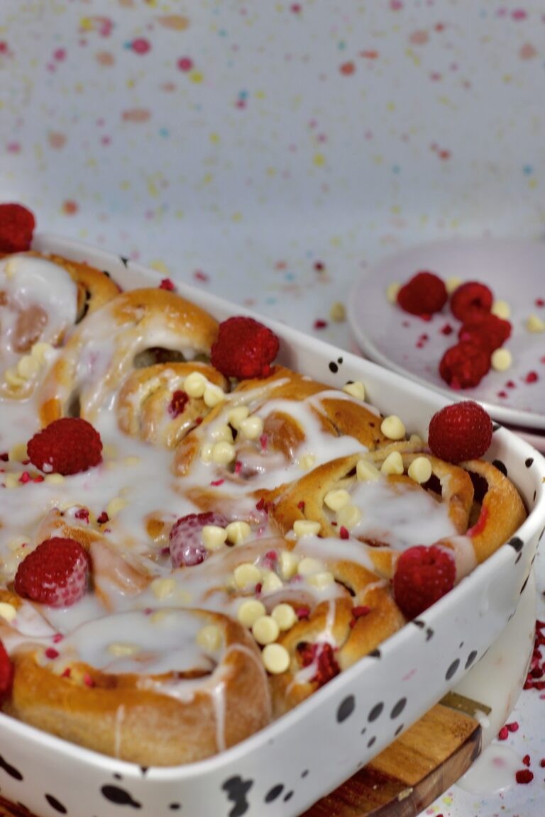Raspberry & White Chocolate Sweet Rolls