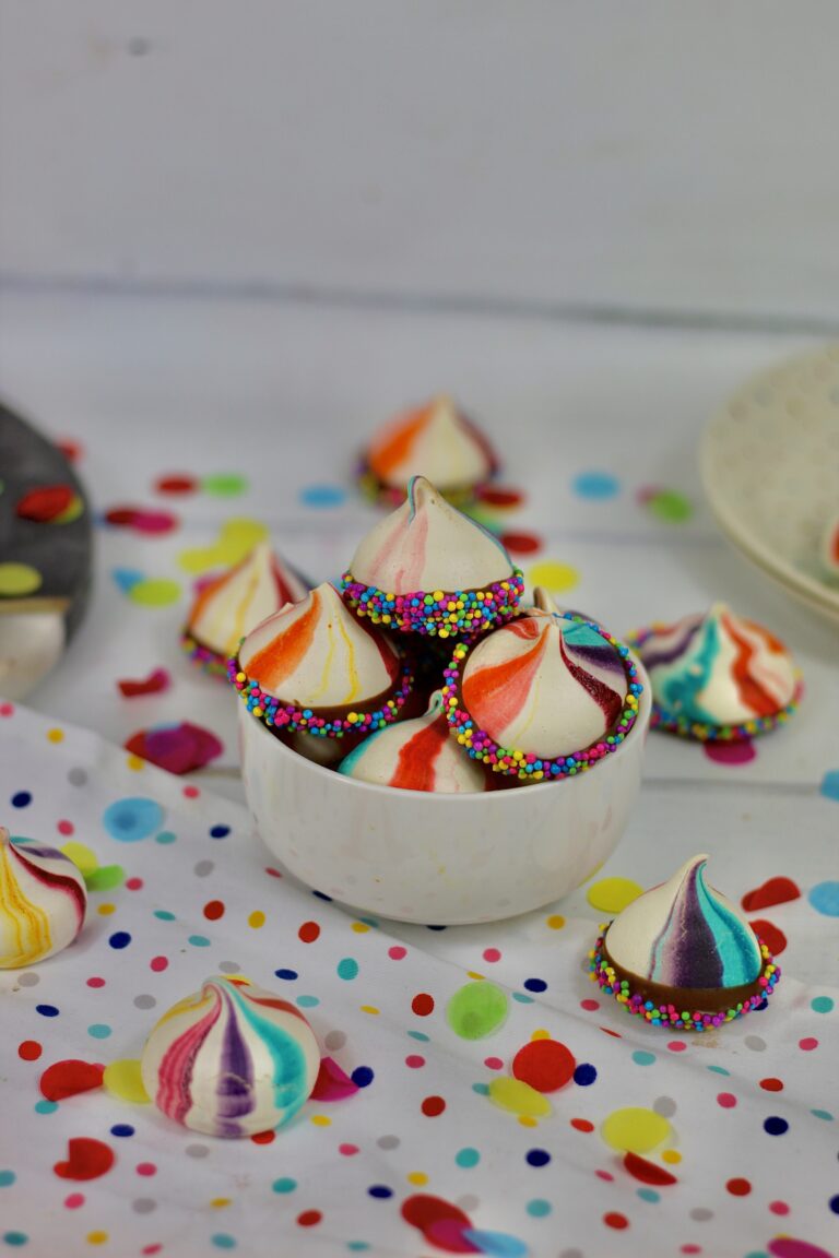 Rainbow Meringue Kisses