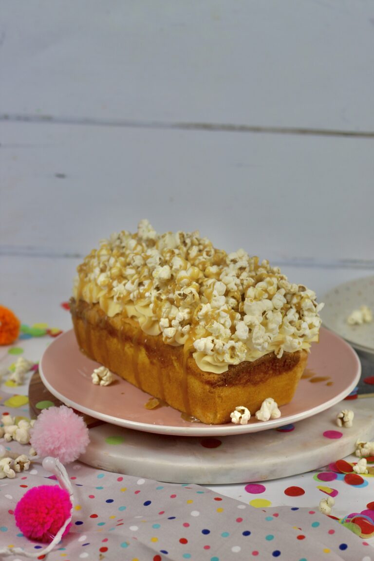 Salted Caramel Popcorn Cake