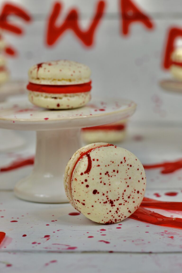 Blood Spatter Macarons