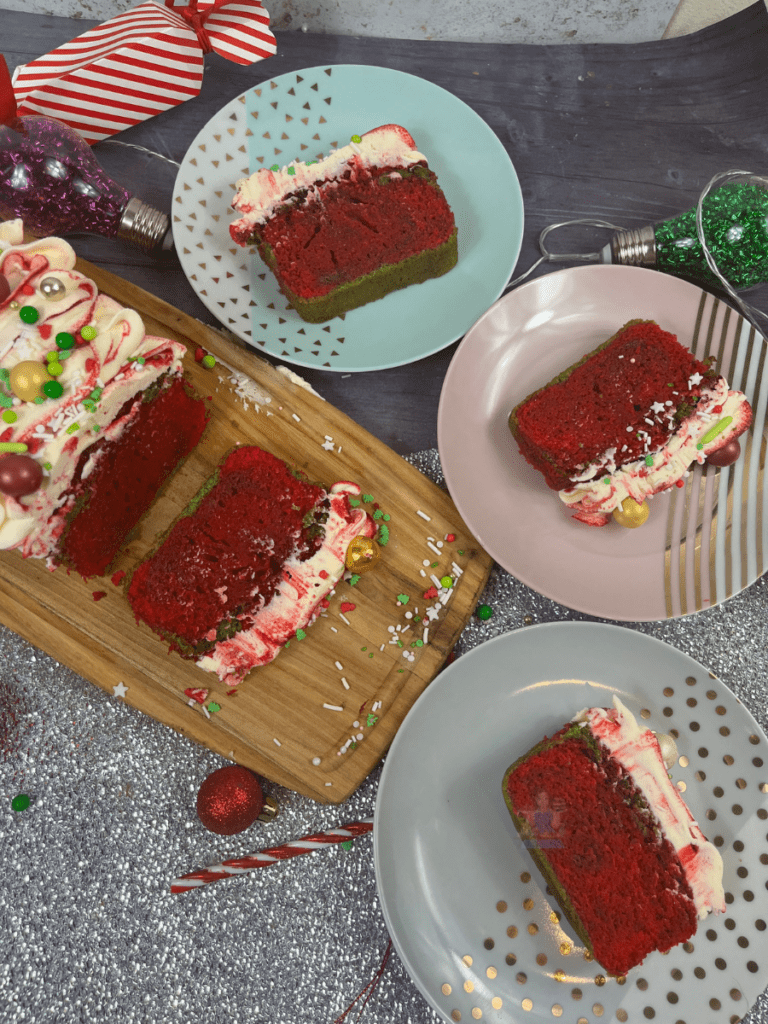 Christmas Marble Loaf Cake