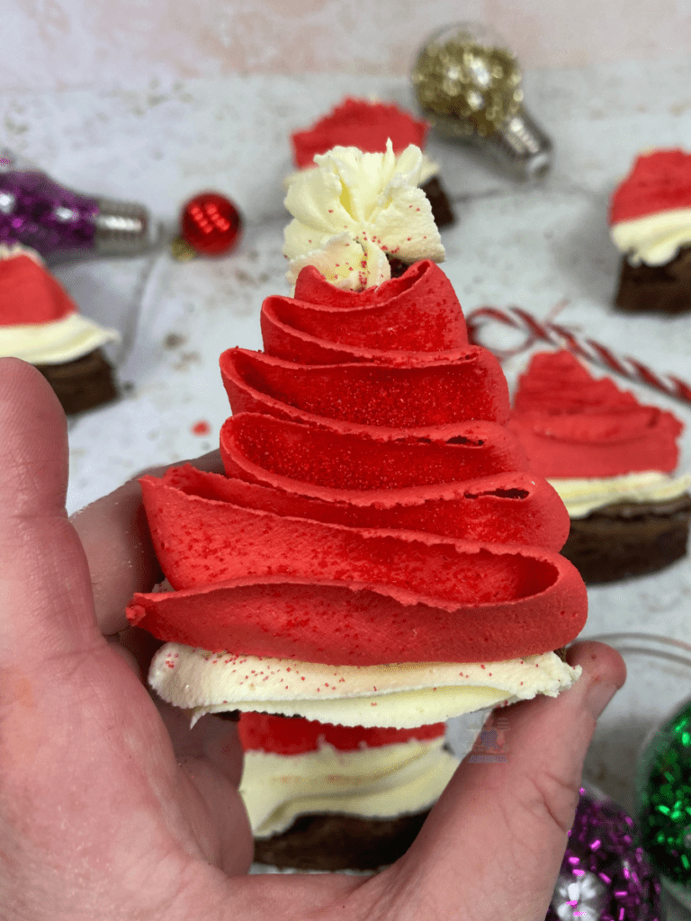 Santa Hat Brownies
